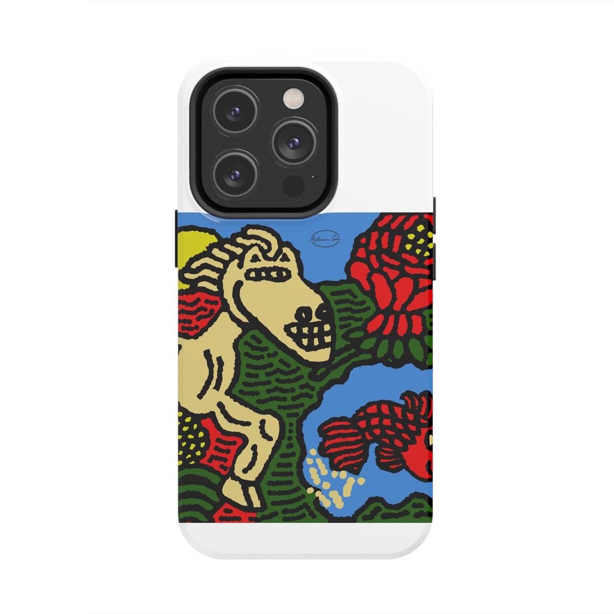Galloping carefree through life Tough Phone Case