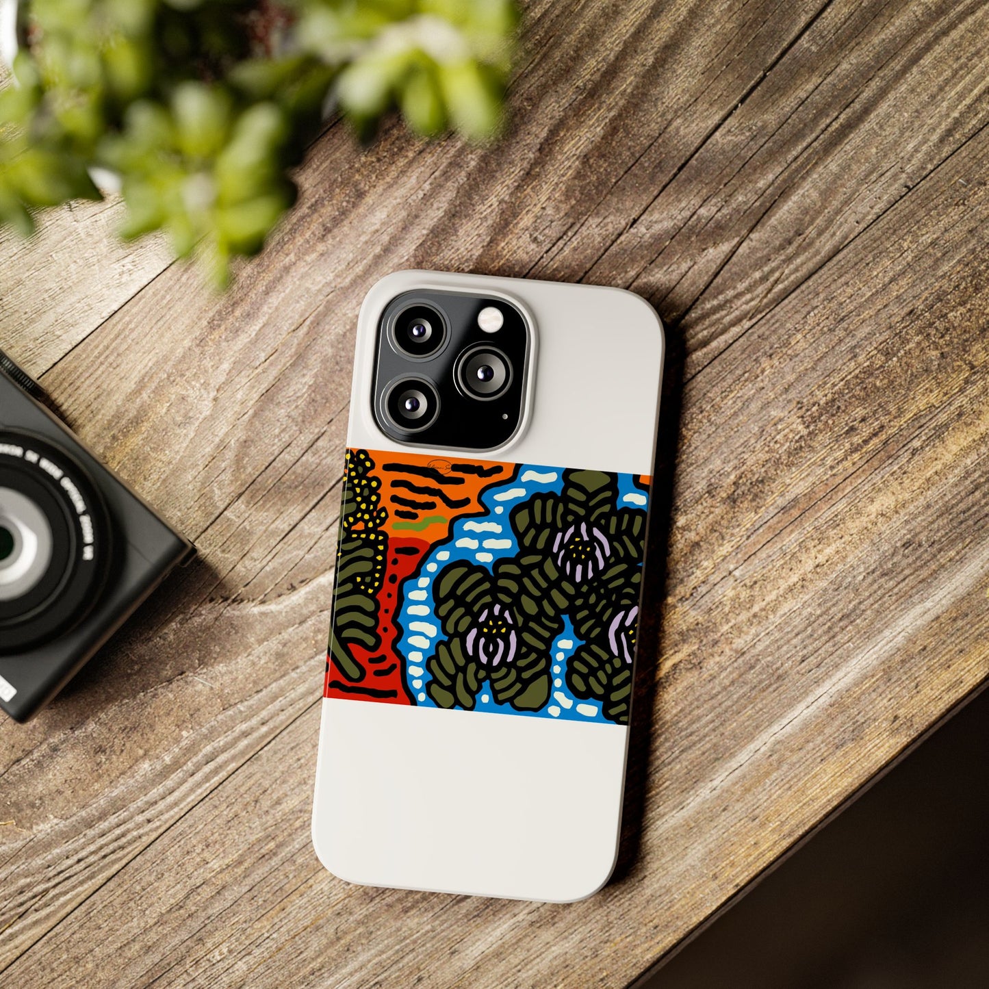 The Sri Lankan water lilies meets the Australian wattle Slim Phone Case