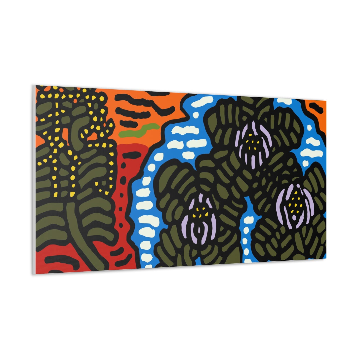 The Sri Lankan water lilies meets the Australian wattle Canvas (Large)