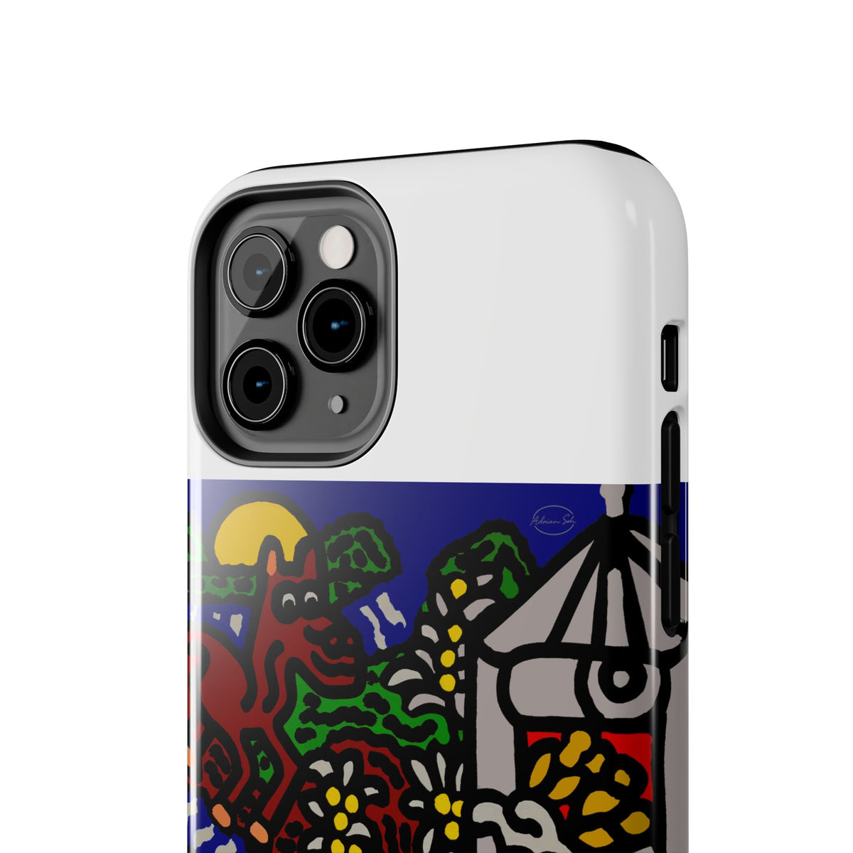 Bunny welcoming a friendly horse on his journey Tough Phone Case
