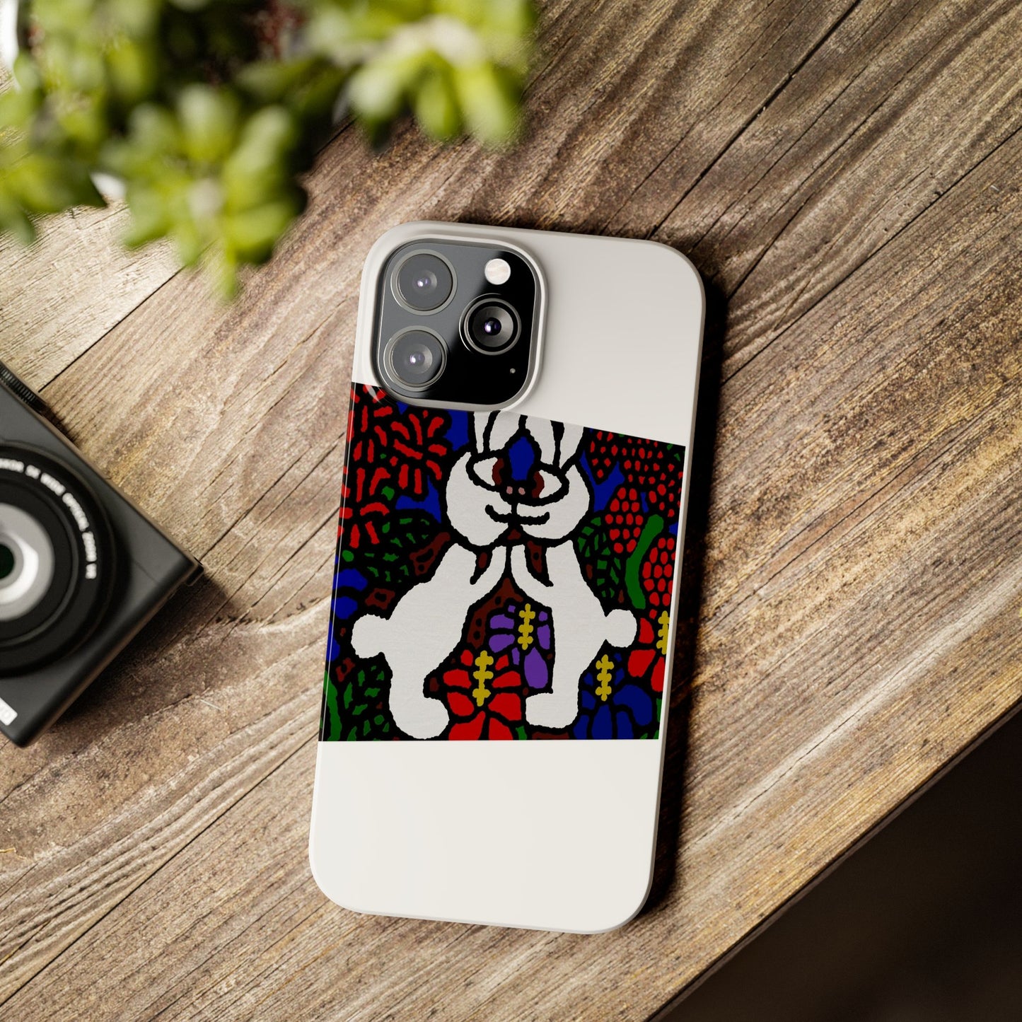 Bunnies in love Slim Phone Case