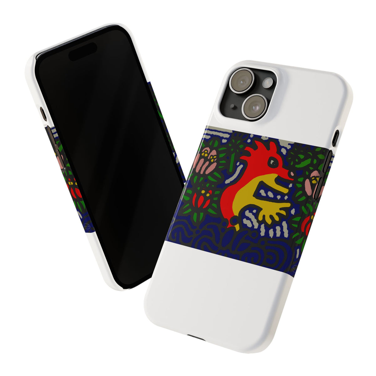 Breaking through the surface of a lotus pond Slim Phone Case