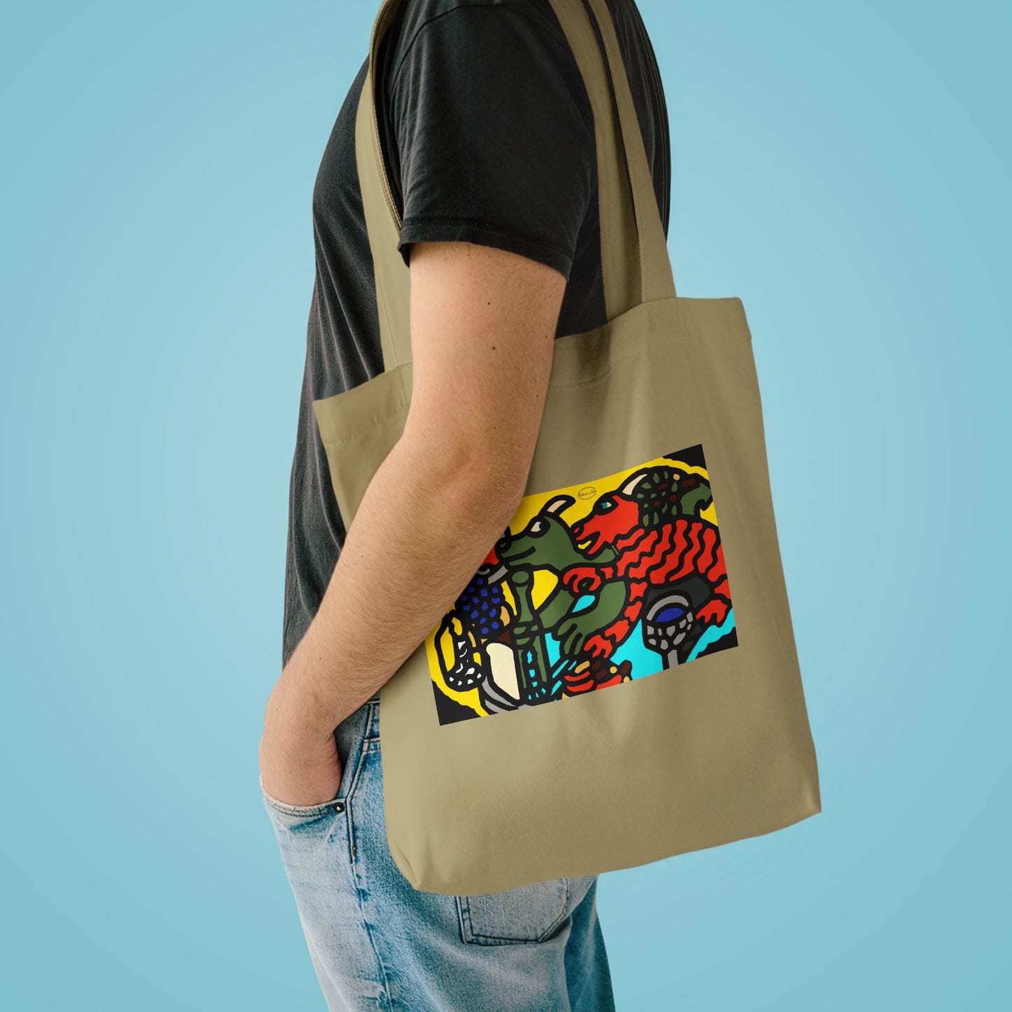 Two dragons enjoying a feast together Classic Tote Bag