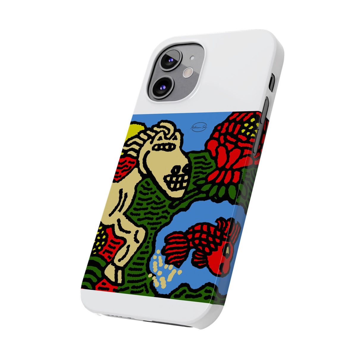 Galloping carefree through life Slim Phone Case