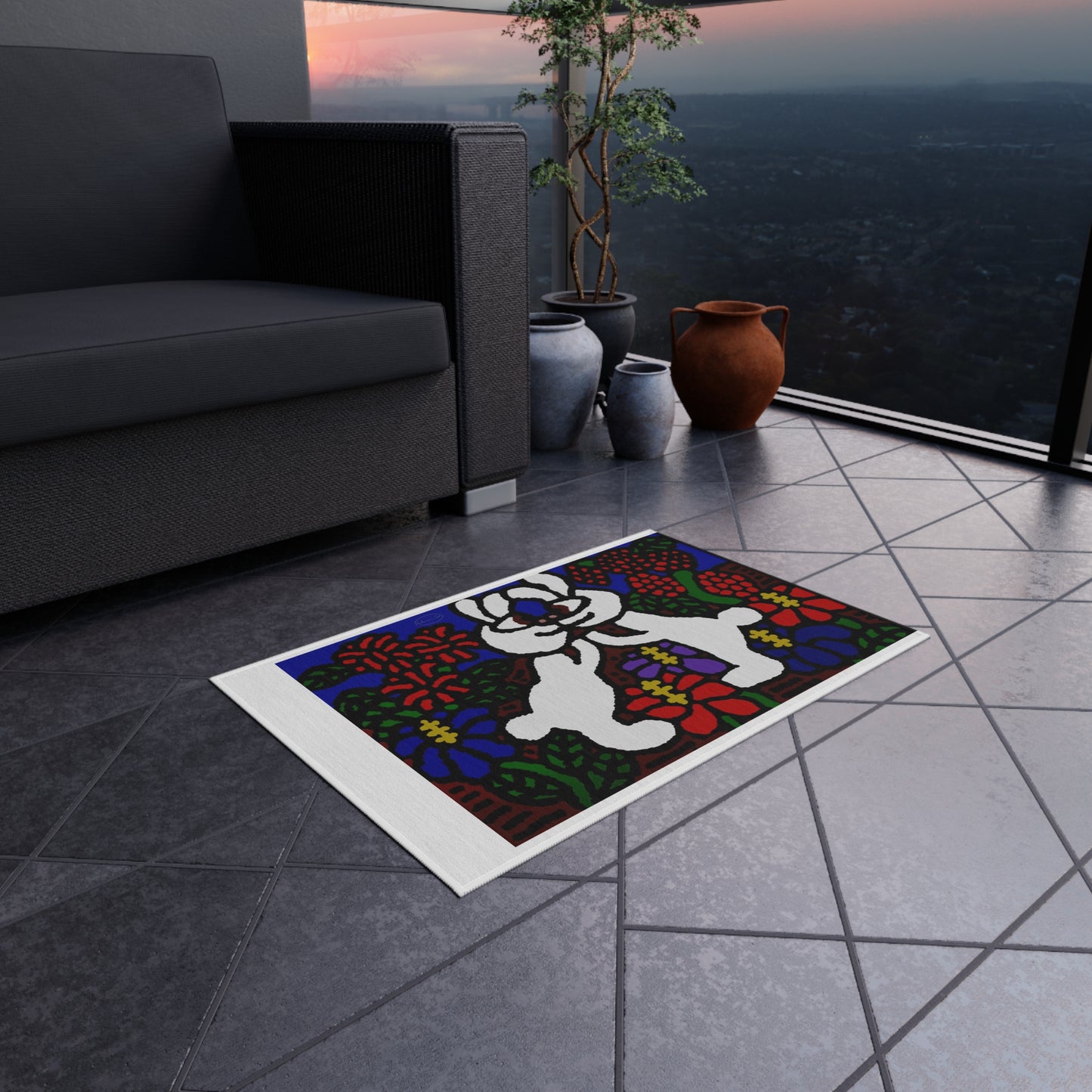 Bunnies in love — Outdoor Rug