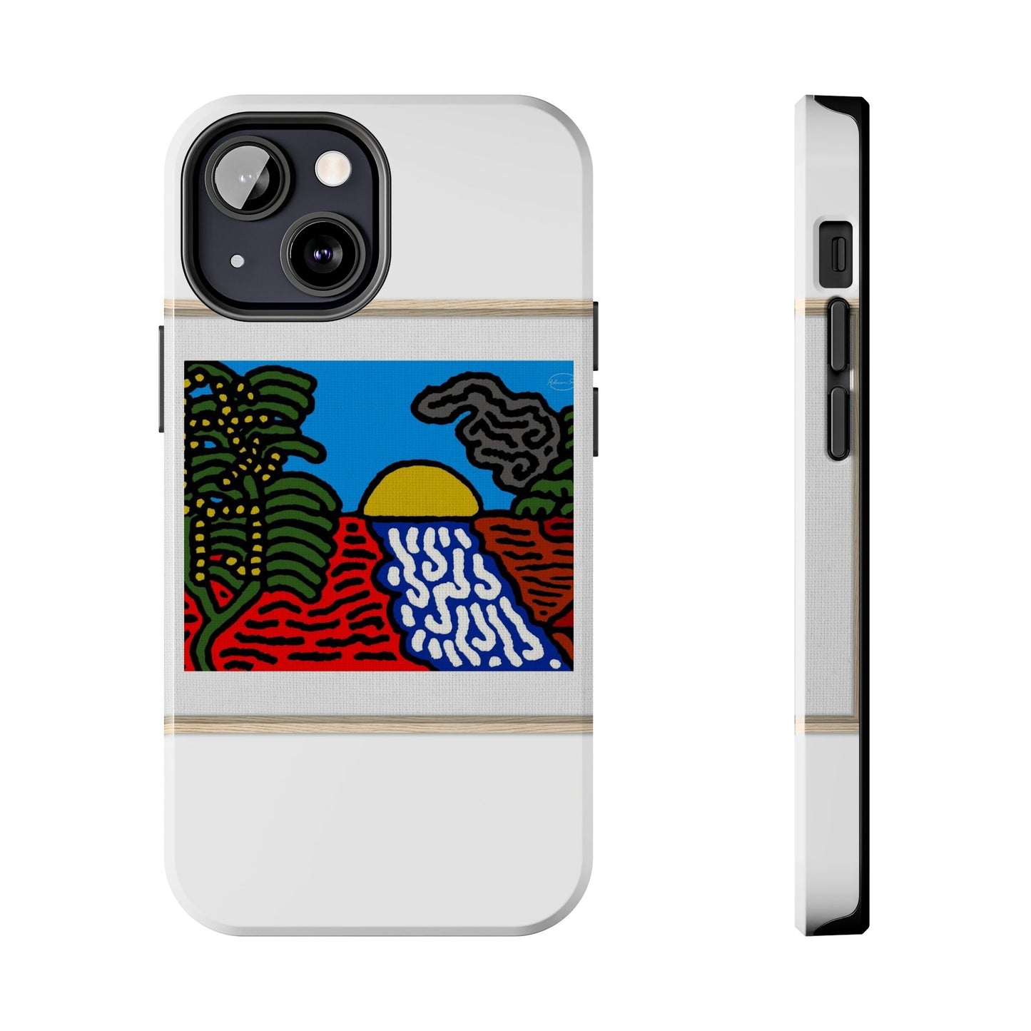 The river that joins the Australian wattle and Lebanese cedar tree in friendship Tough Phone Case
