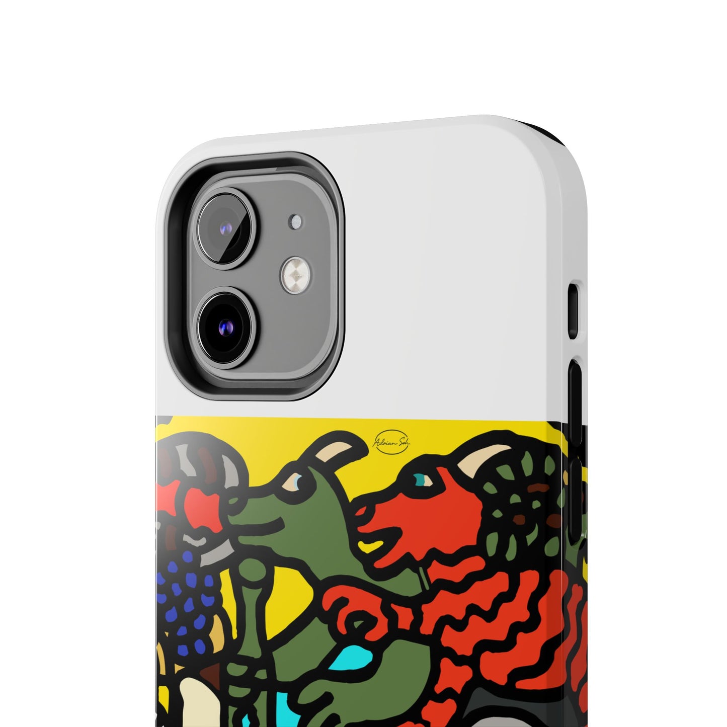 Two dragons enjoying a feast together Tough Phone Case