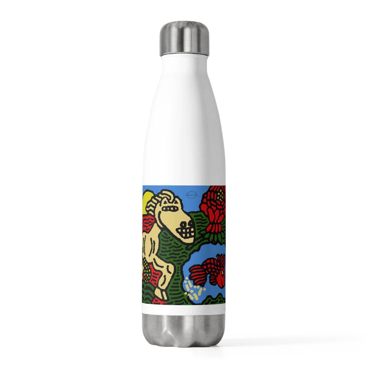 Galloping carefree through life Stainless Steel Water Bottle