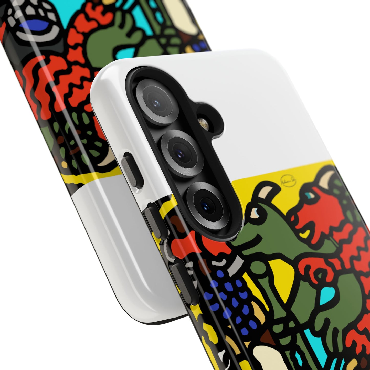Two dragons enjoying a feast together Tough Phone Case