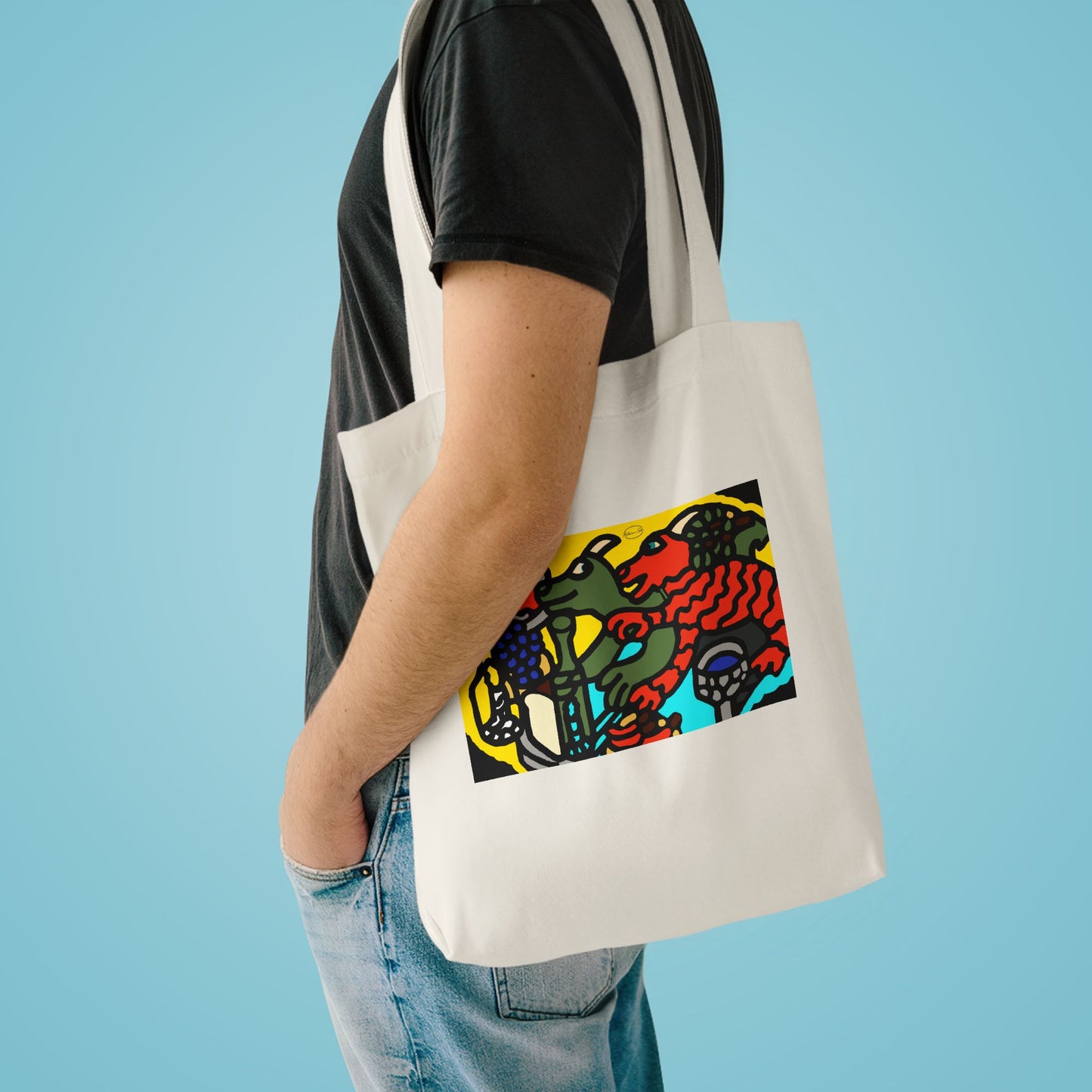 Two dragons enjoying a feast together Classic Tote Bag