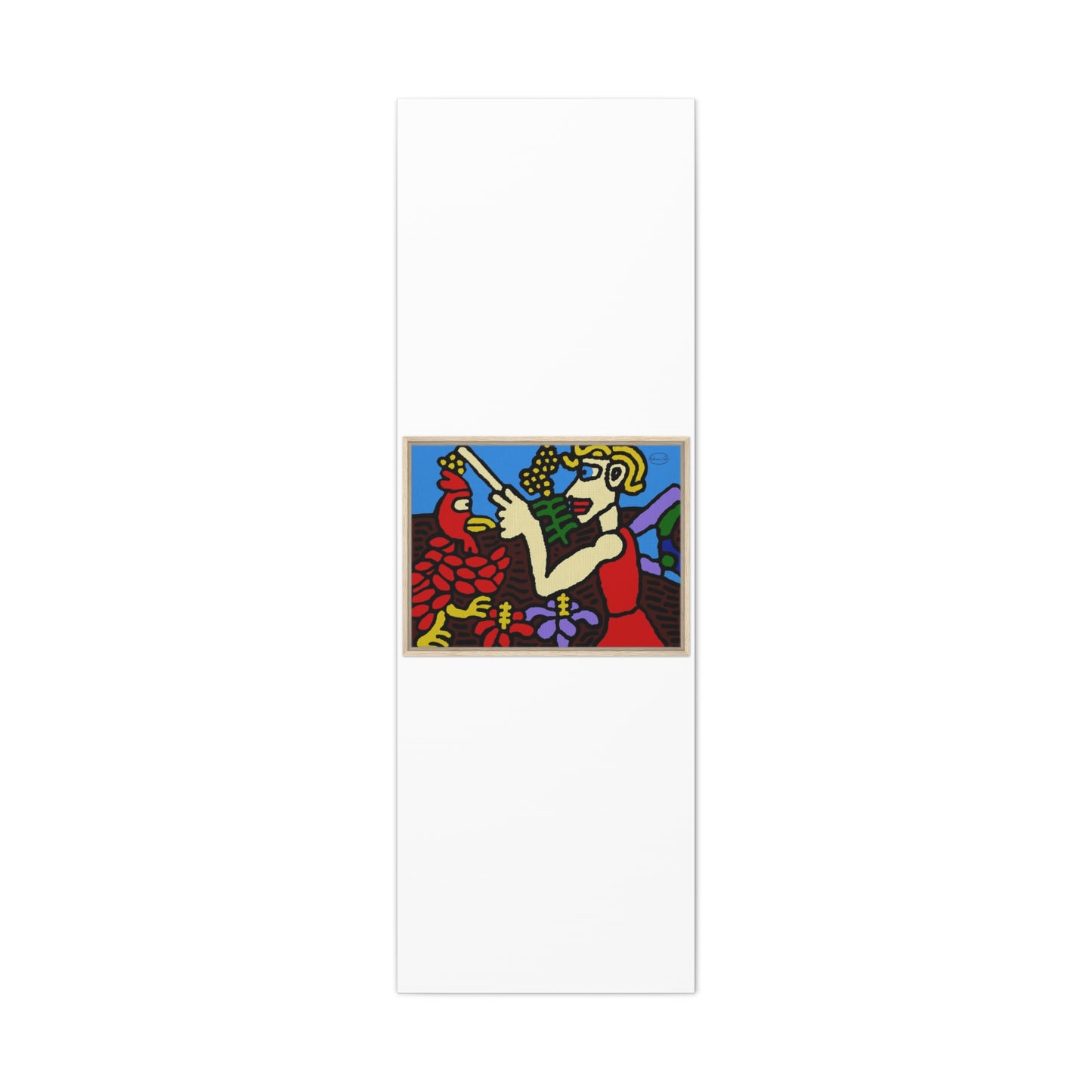 The hen gaining a blessing from a fairy Canvas (Large)