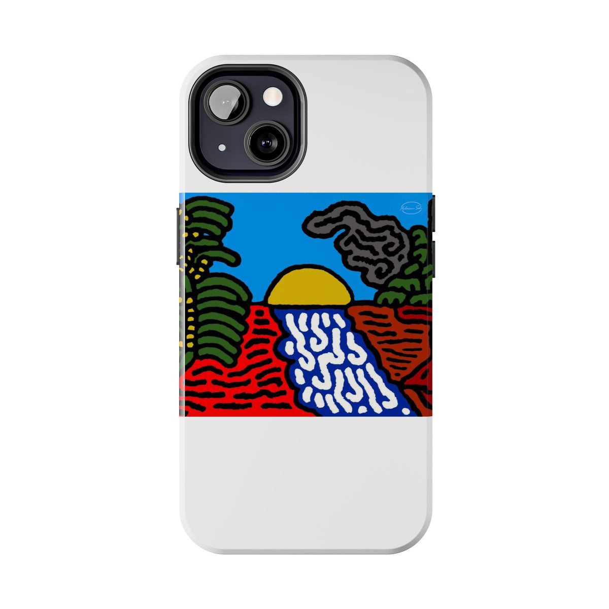 The river that joins the Australian wattle and Lebanese cedar tree in friendship Tough Phone Case
