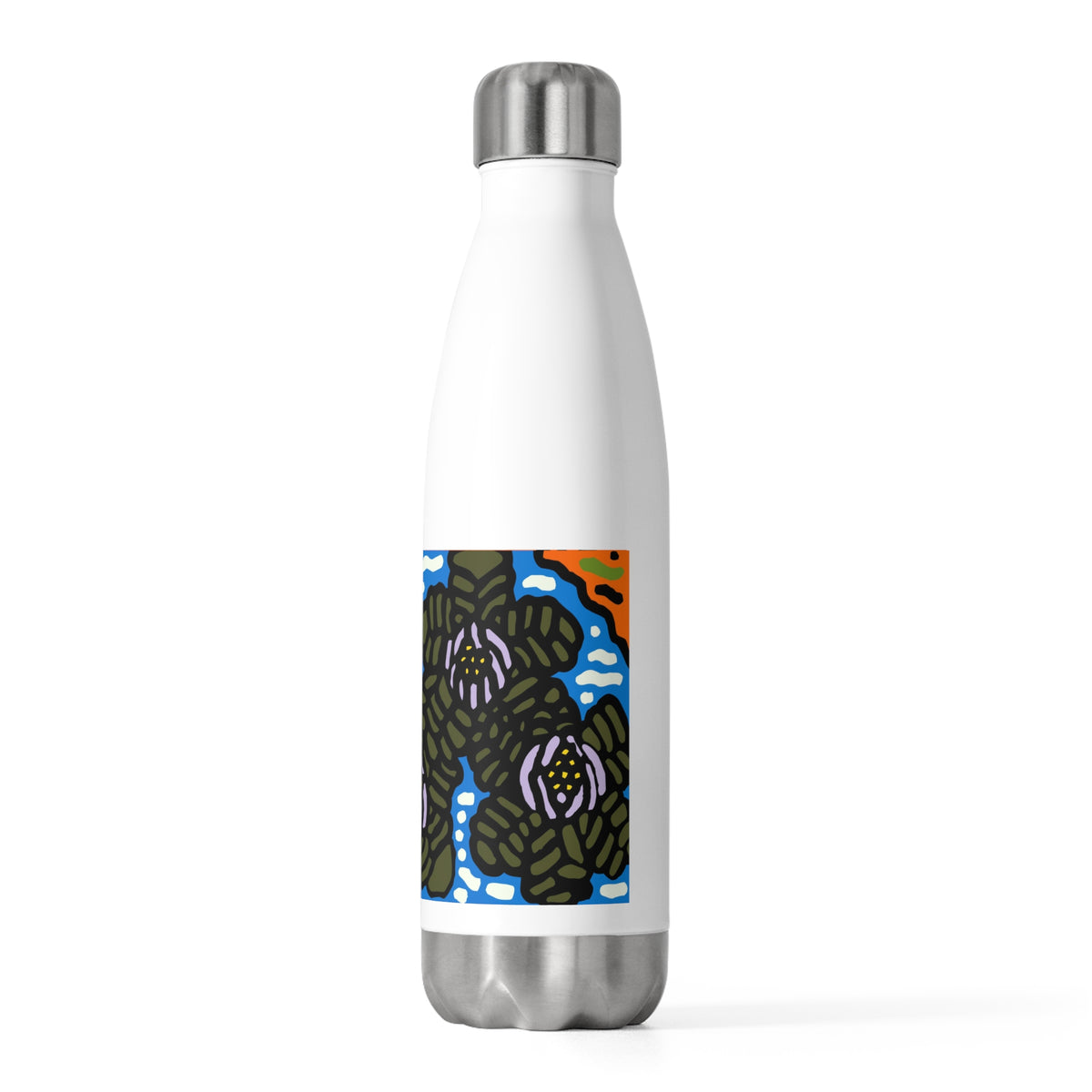 The Sri Lankan water lilies meets the Australian wattle Stainless Steel Water Bottle