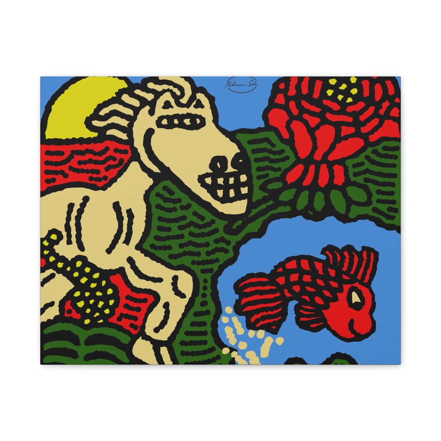 Galloping carefree through life Canvas (Small)