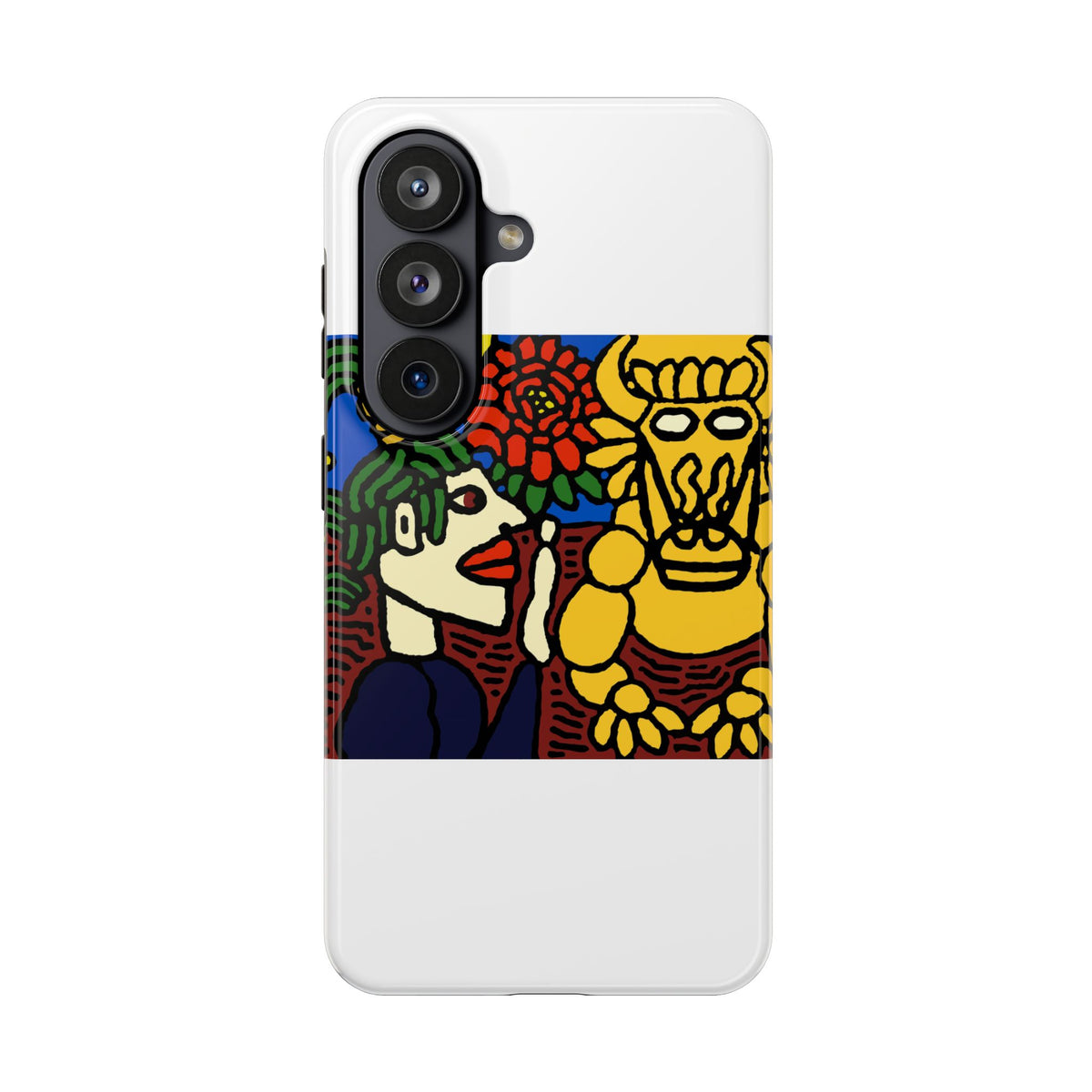The warrior hailing the mighty golden dragon Tough Phone Case