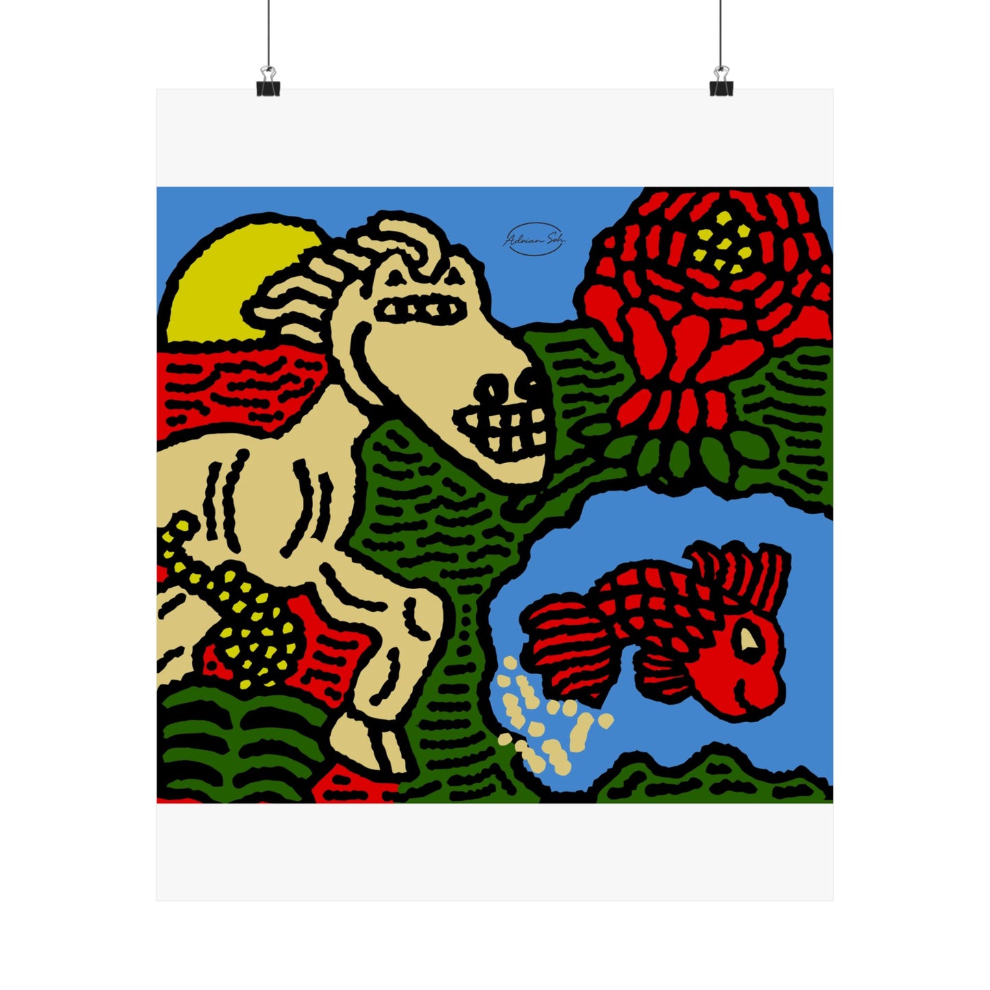 Galloping carefree through life Matte Poster Vertical (Small)