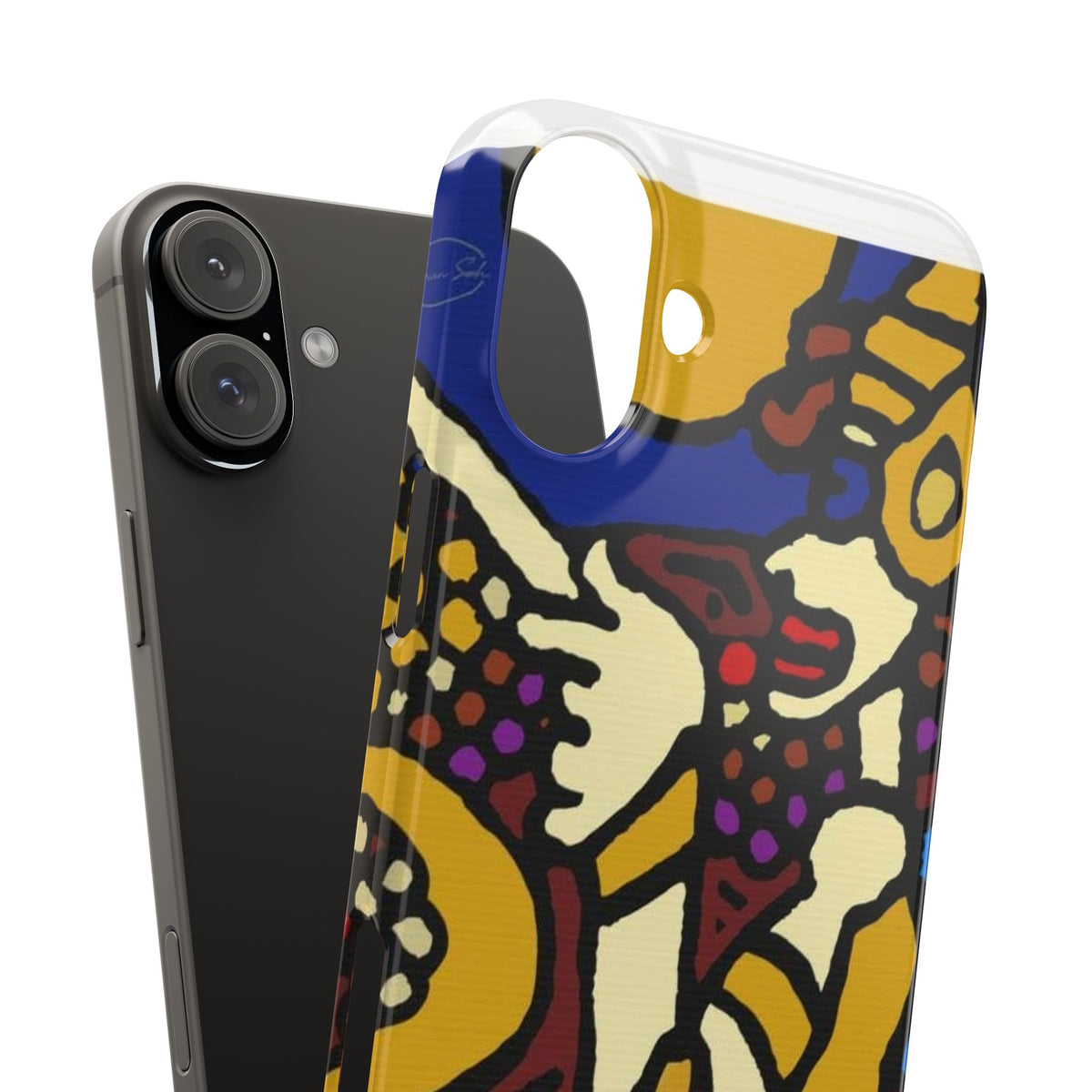 The golden snake being blessed by the fairy Slim Phone Case
