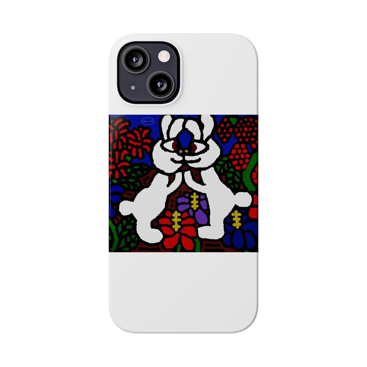 Bunnies in love Slim Phone Case