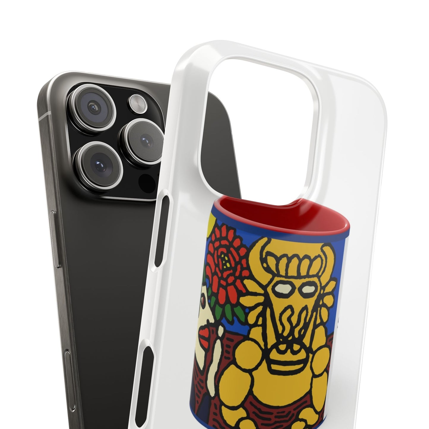 The warrior hailing the mighty golden dragon Slim Phone Case
