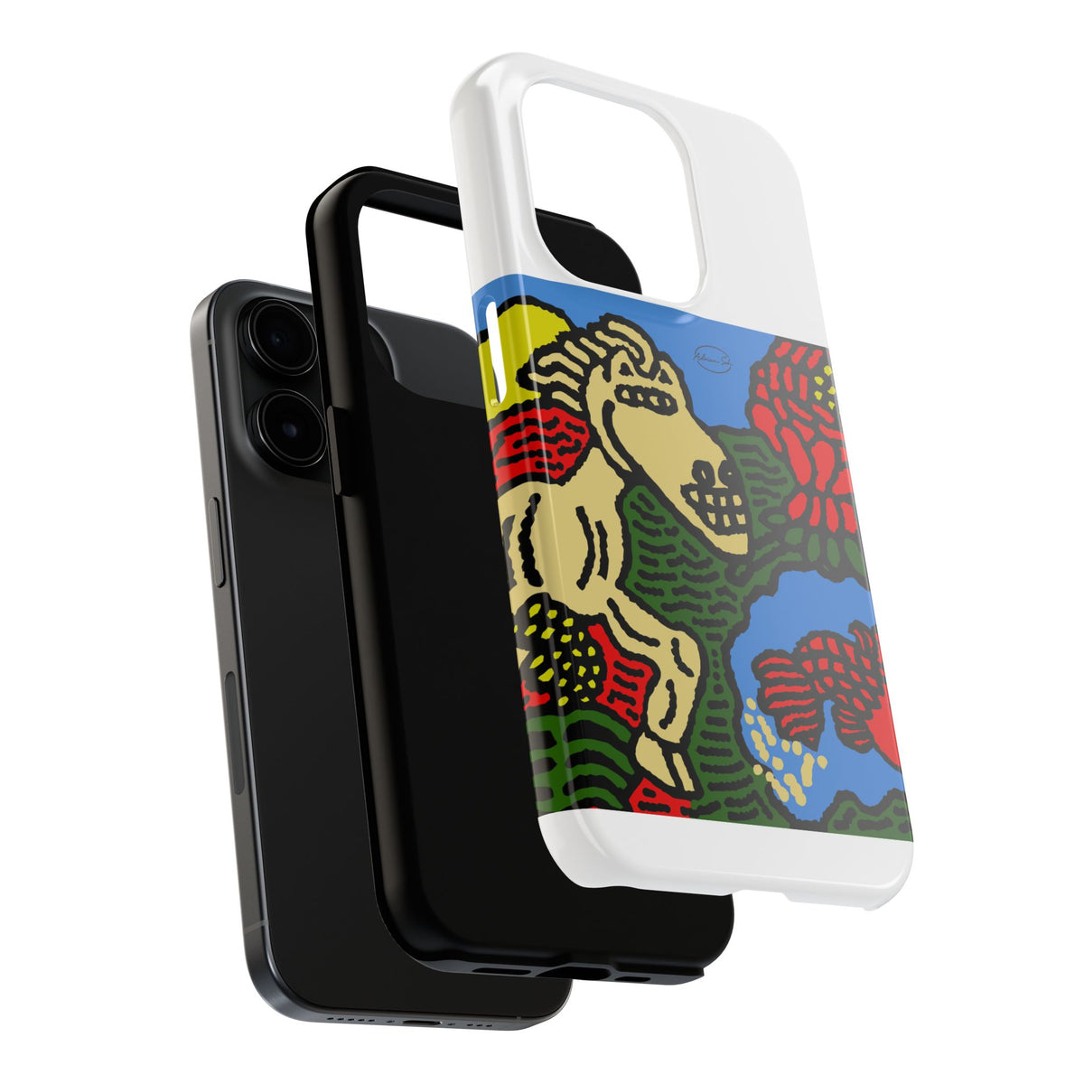 Galloping carefree through life Tough Phone Case