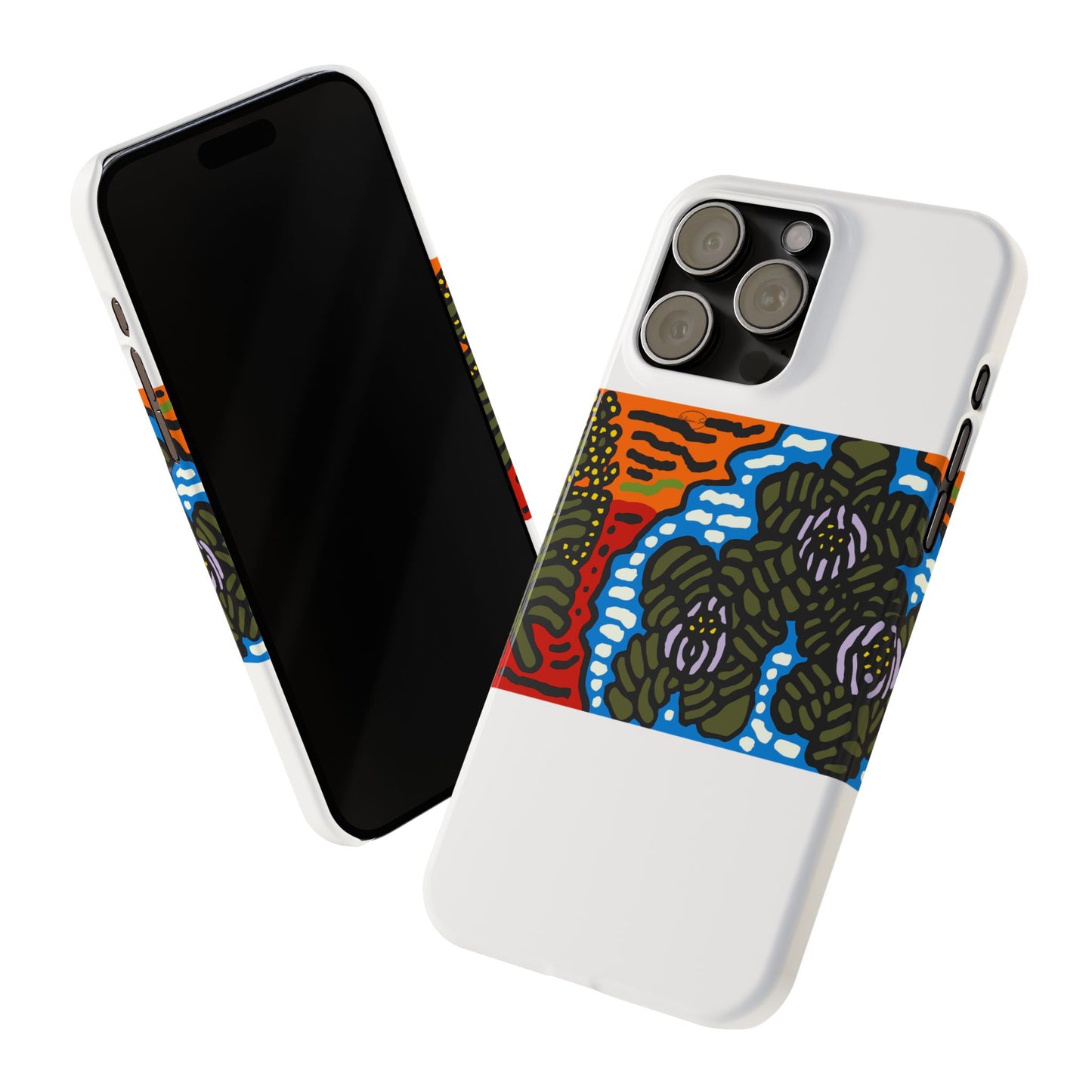 The Sri Lankan water lilies meets the Australian wattle Slim Phone Case