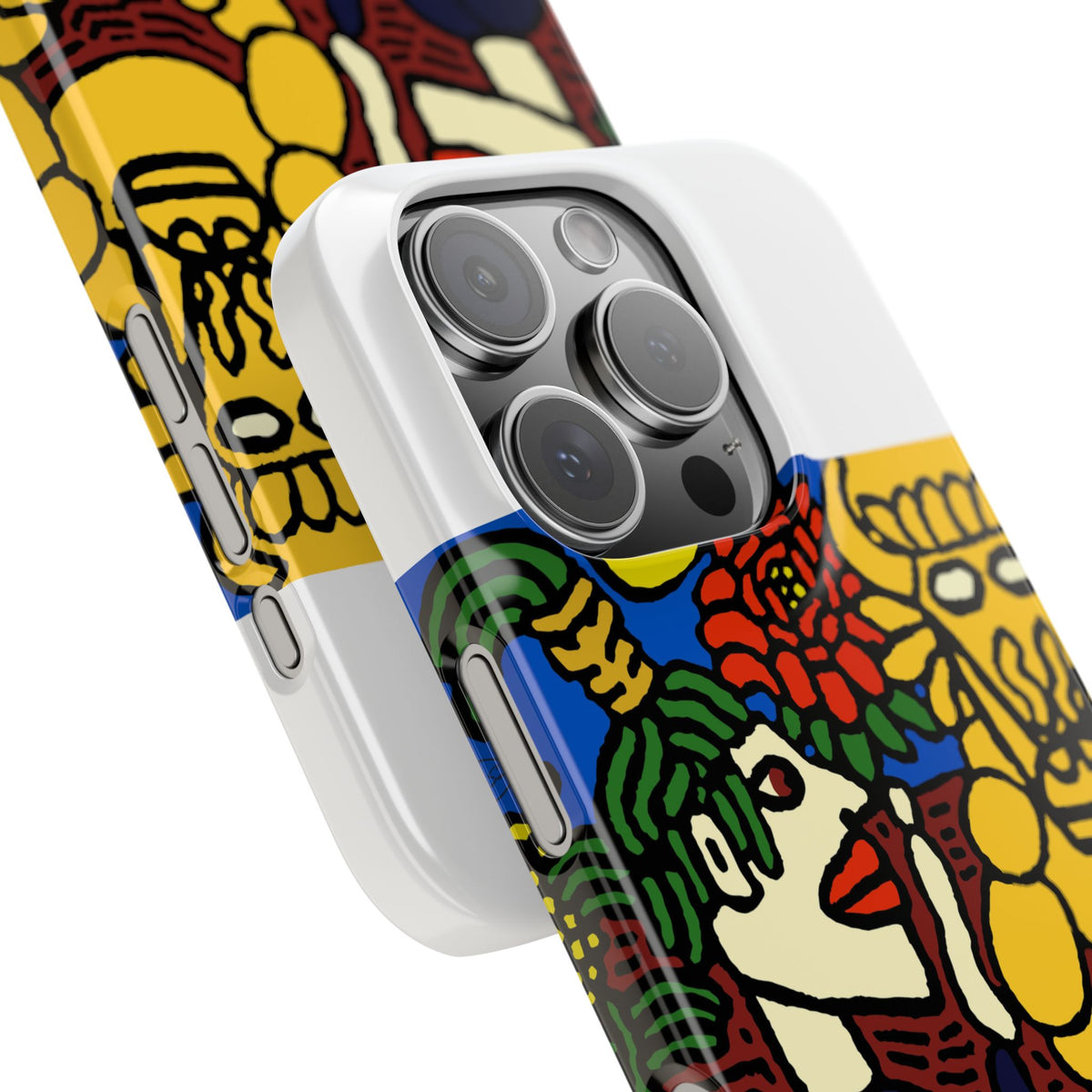 The warrior hailing the mighty golden dragon Slim Phone Case