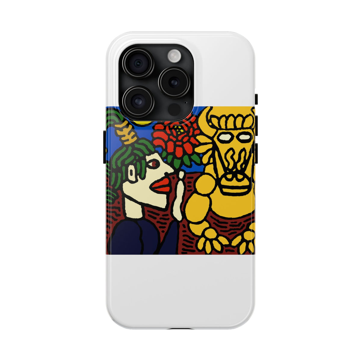 The warrior hailing the mighty golden dragon Tough Phone Case
