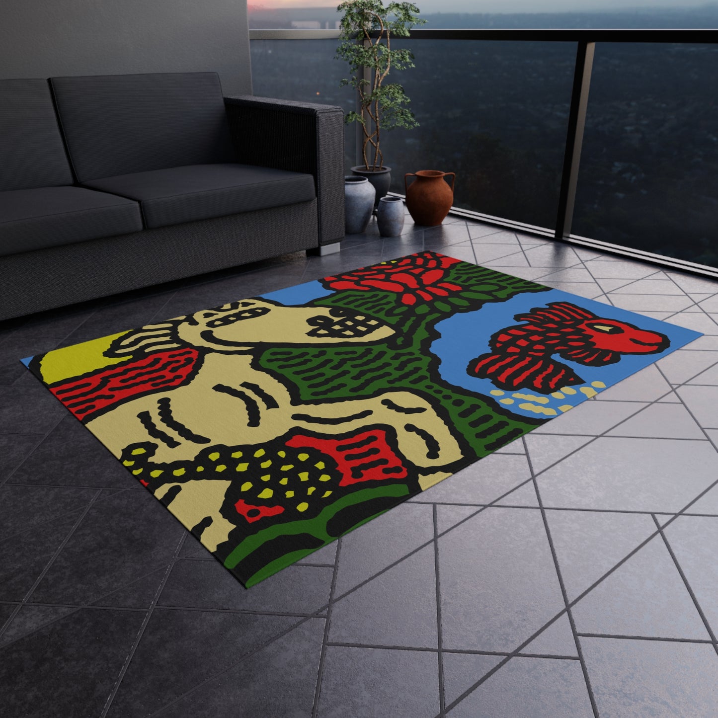 Galloping carefree through life — Outdoor Rug