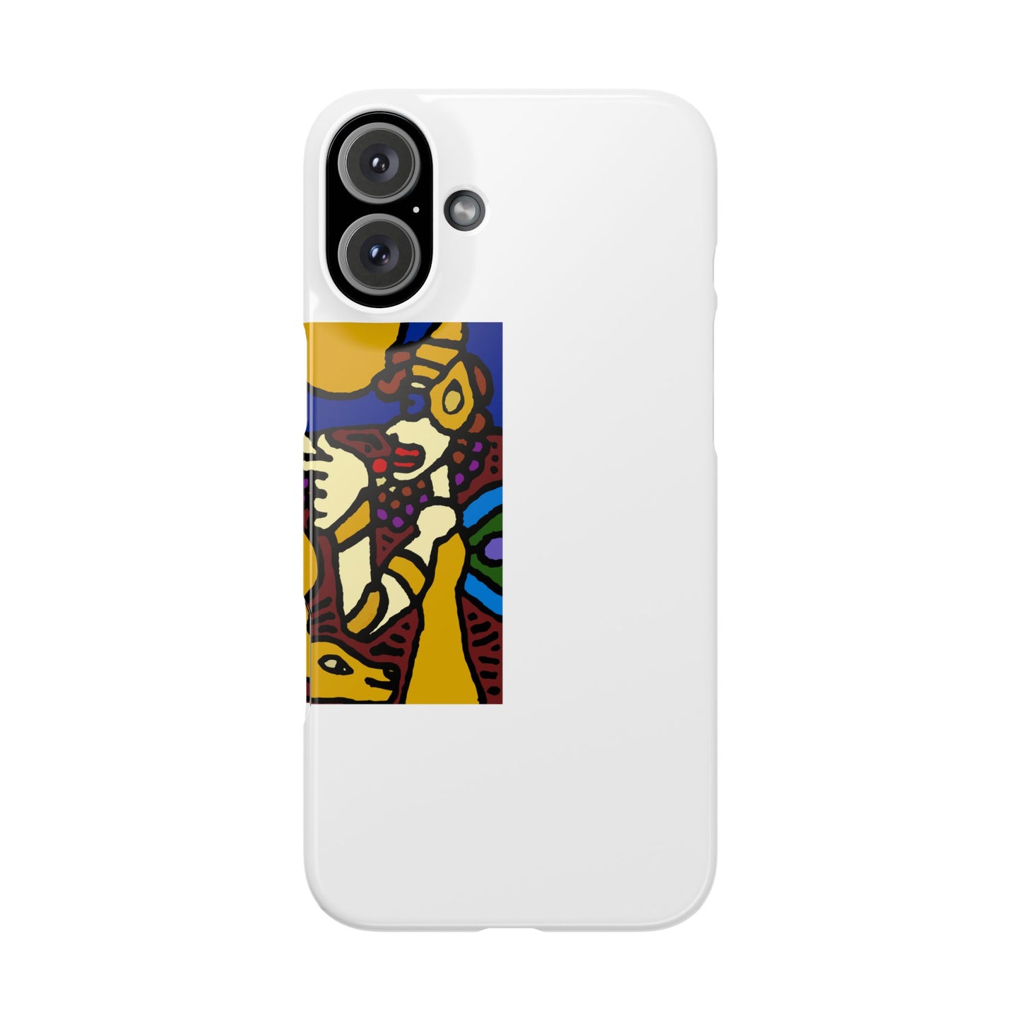 The golden snake being blessed by the fairy Slim Phone Case