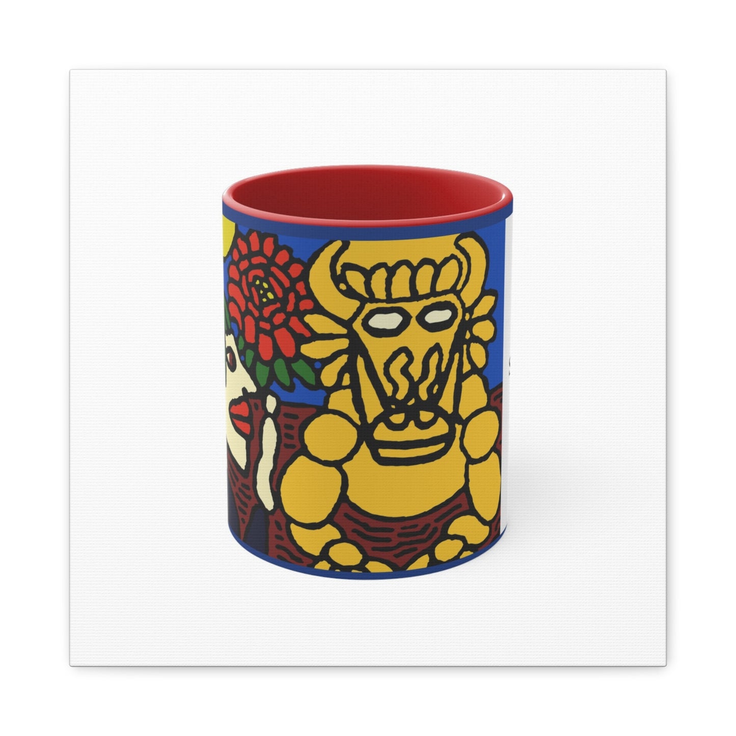 The warrior hailing the mighty golden dragon Canvas (Small)
