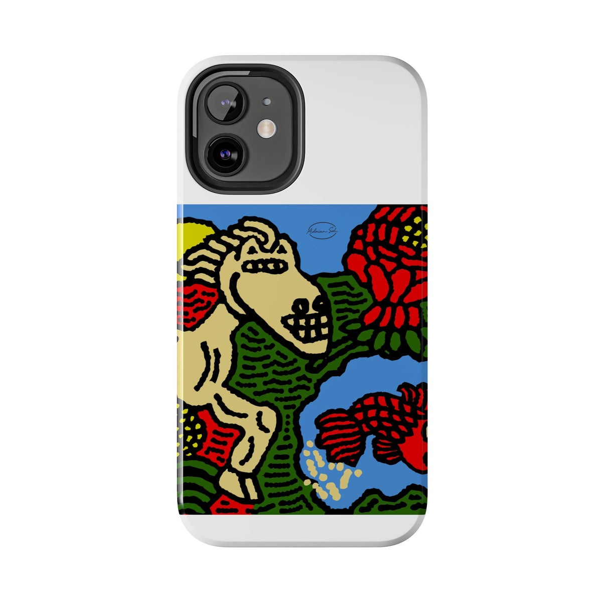 Galloping carefree through life Tough Phone Case