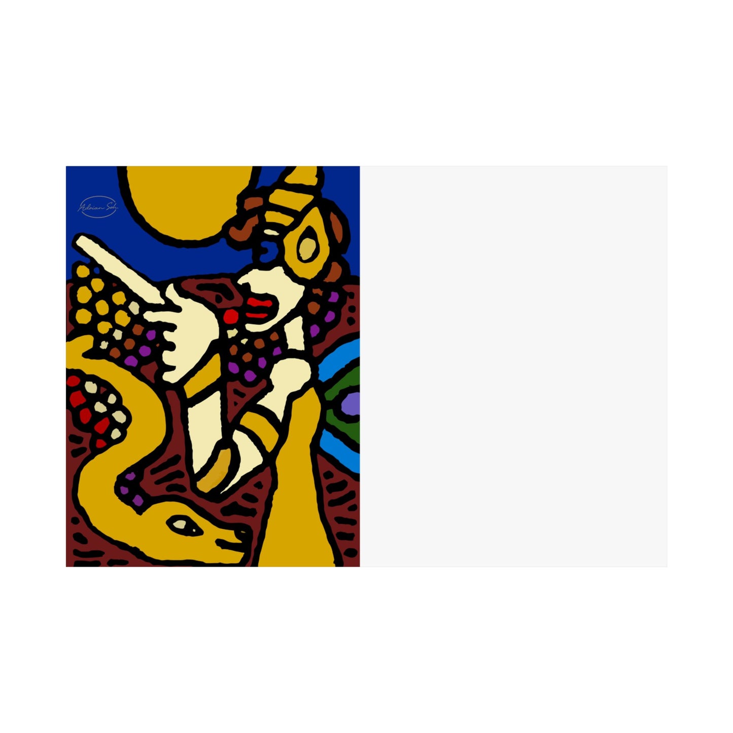 The golden snake being blessed by the fairy Matte Poster Horizontal (Large)