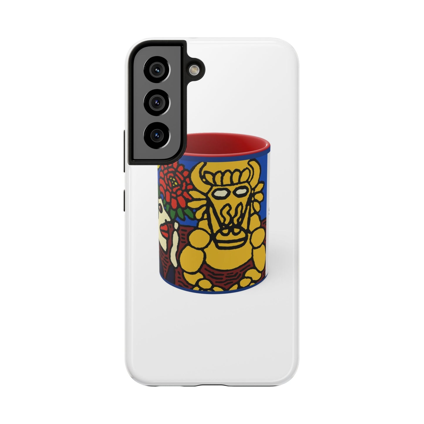 The warrior hailing the mighty golden dragon Tough Phone Case