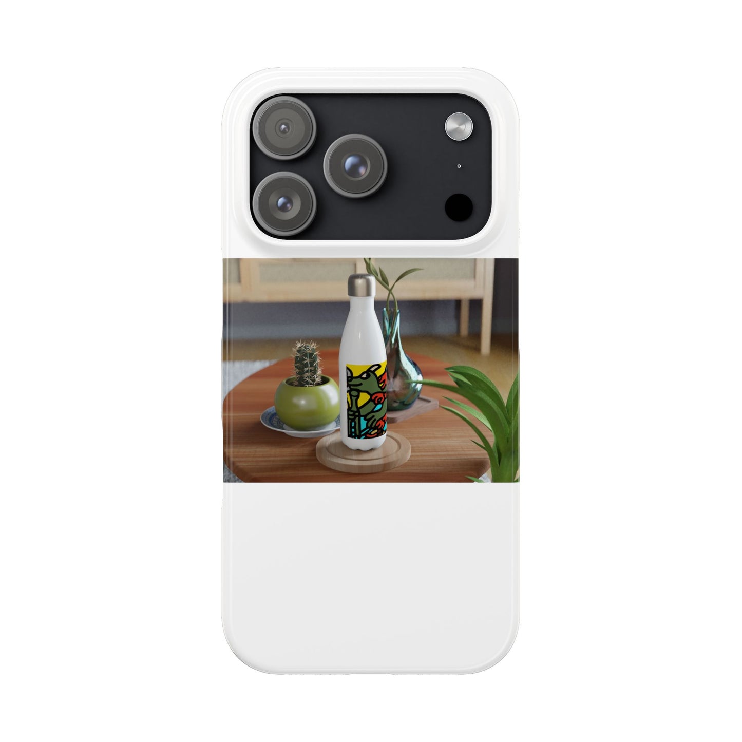Two dragons enjoying a feast together Slim Phone Case