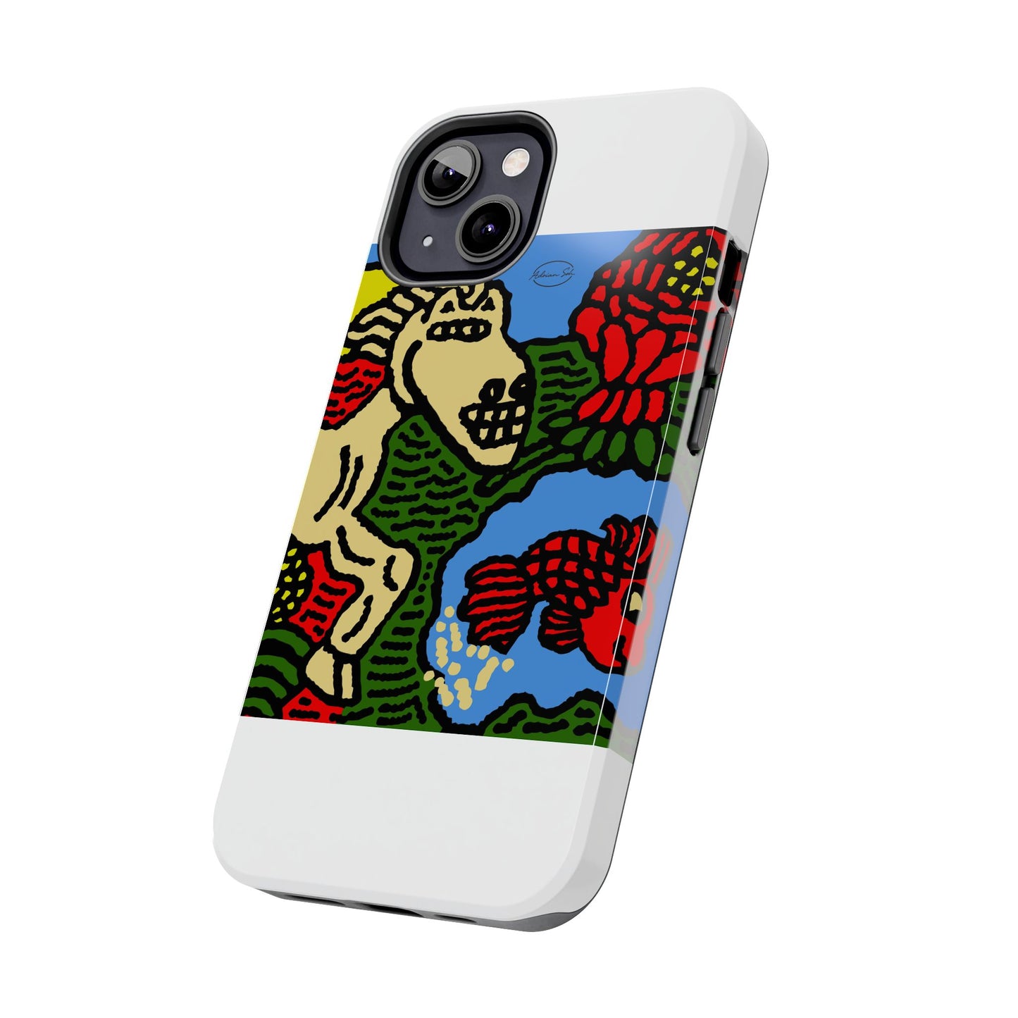 Galloping carefree through life Tough Phone Case