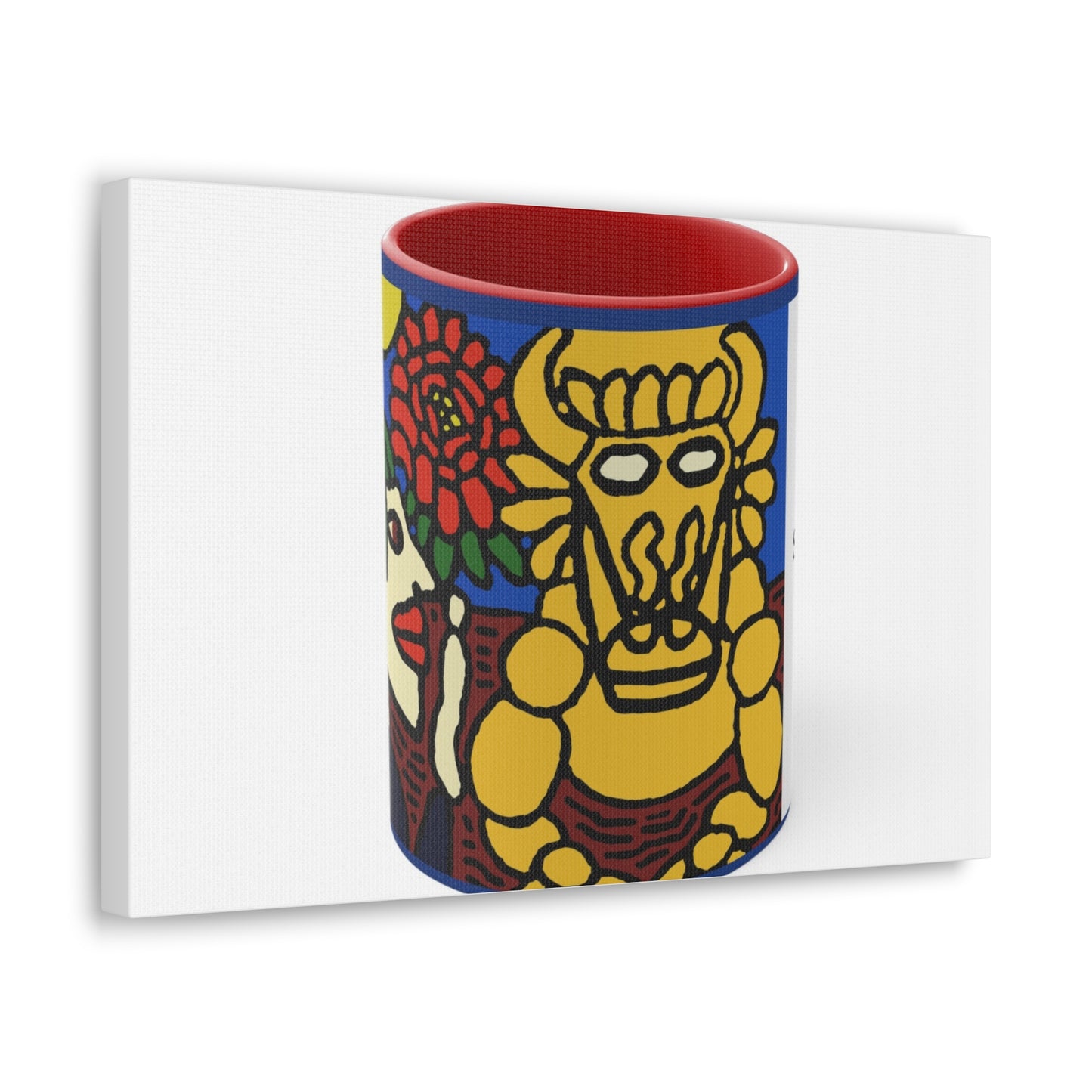 The warrior hailing the mighty golden dragon Canvas (Small)