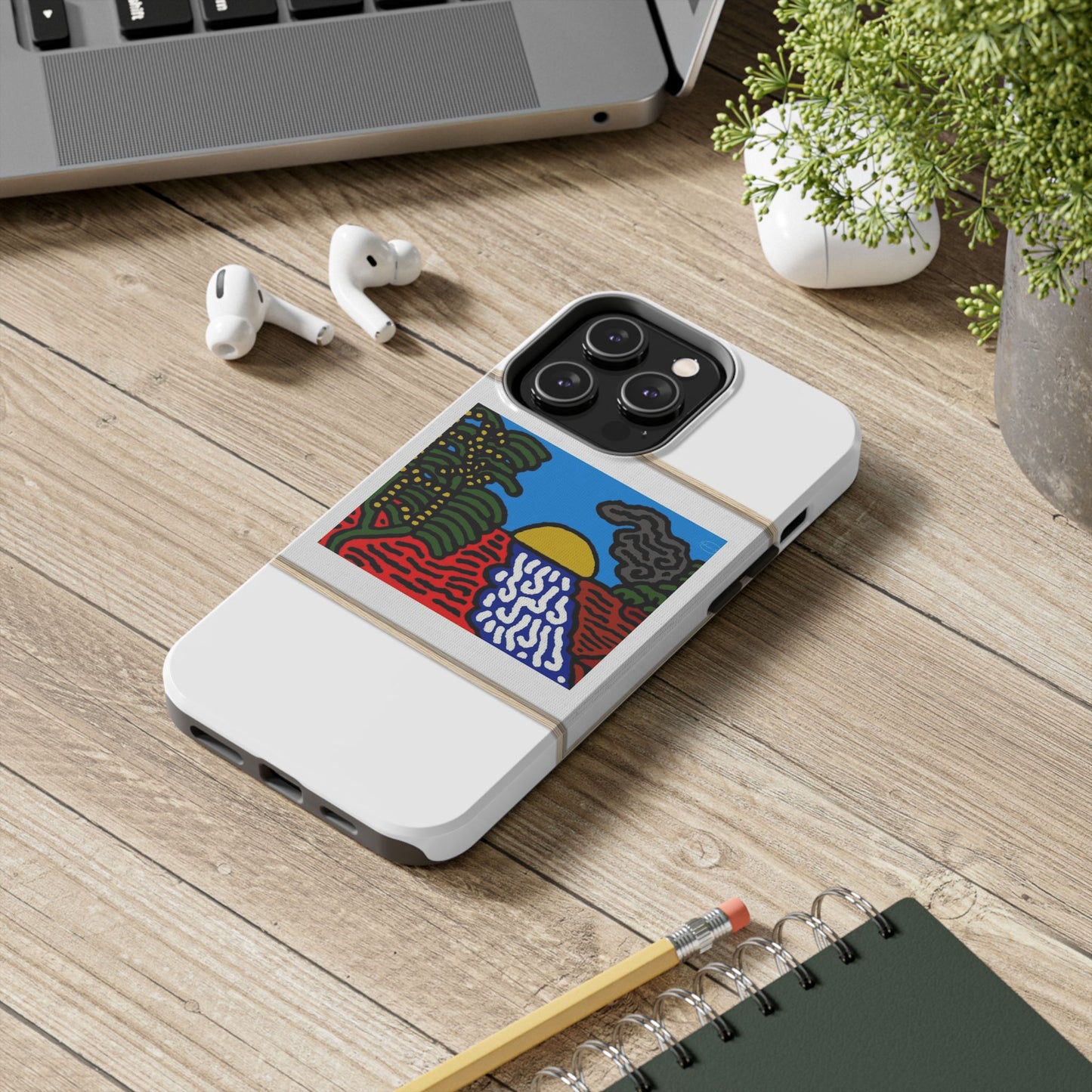 The river that joins the Australian wattle and Lebanese cedar tree in friendship Tough Phone Case