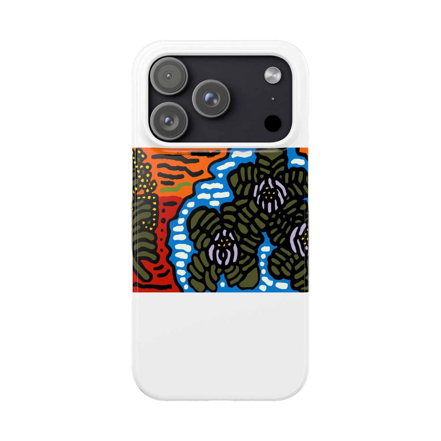 The Sri Lankan water lilies meets the Australian wattle Slim Phone Case