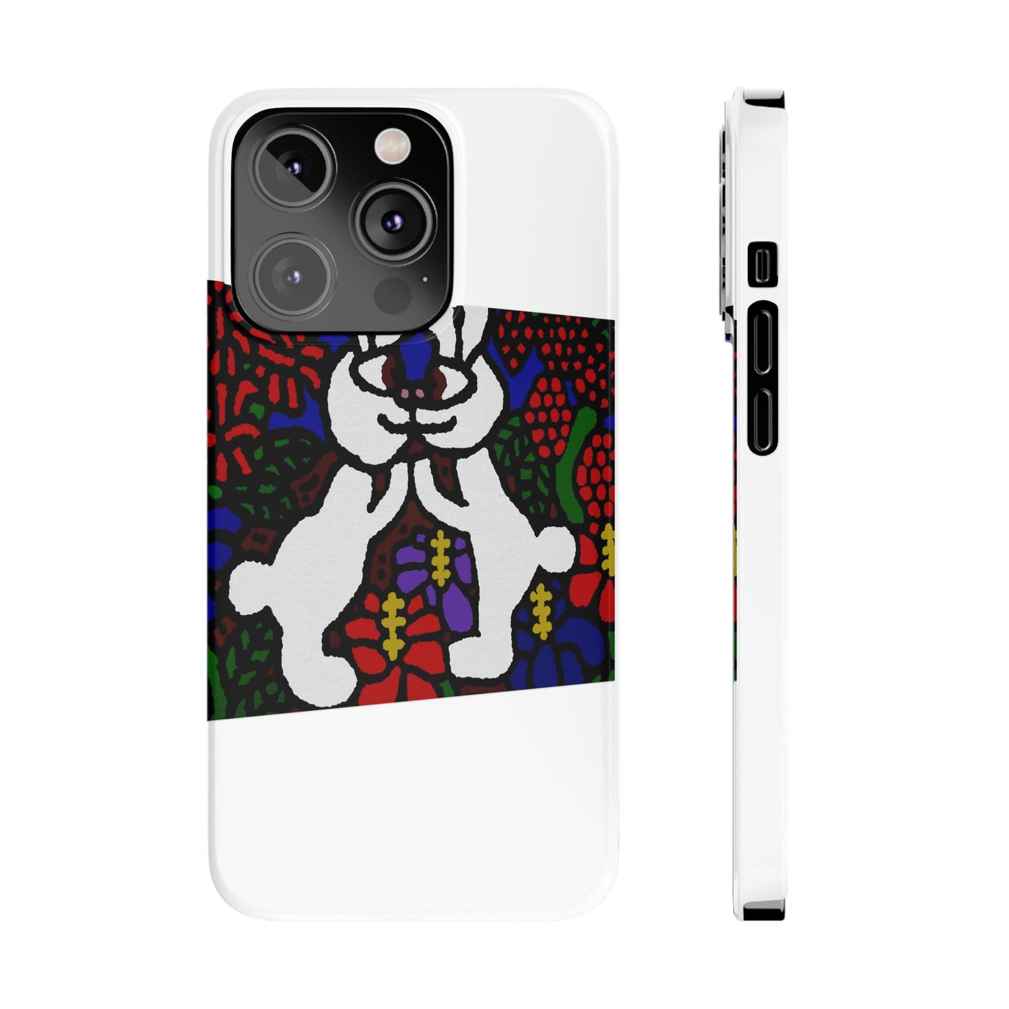 Bunnies in love Slim Phone Case