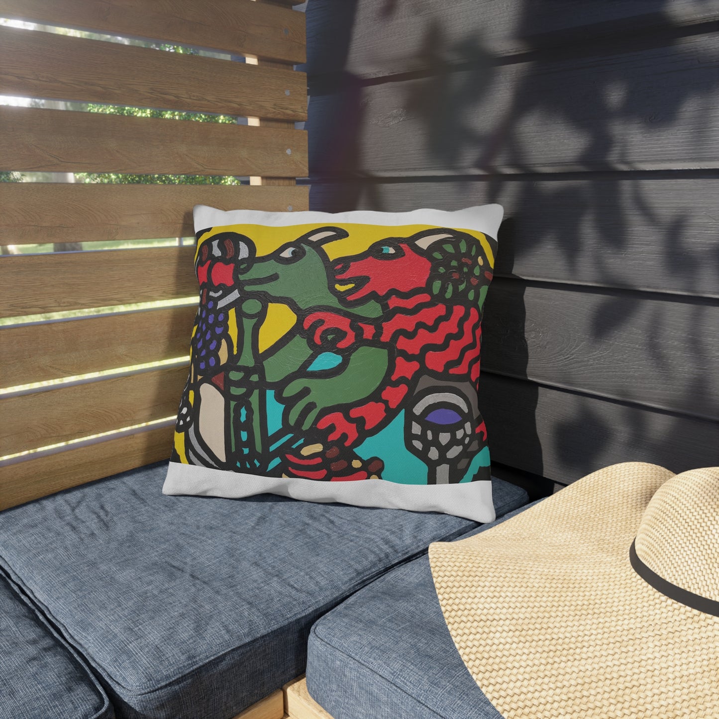 Enjoying our companionship — Outdoor Pillow