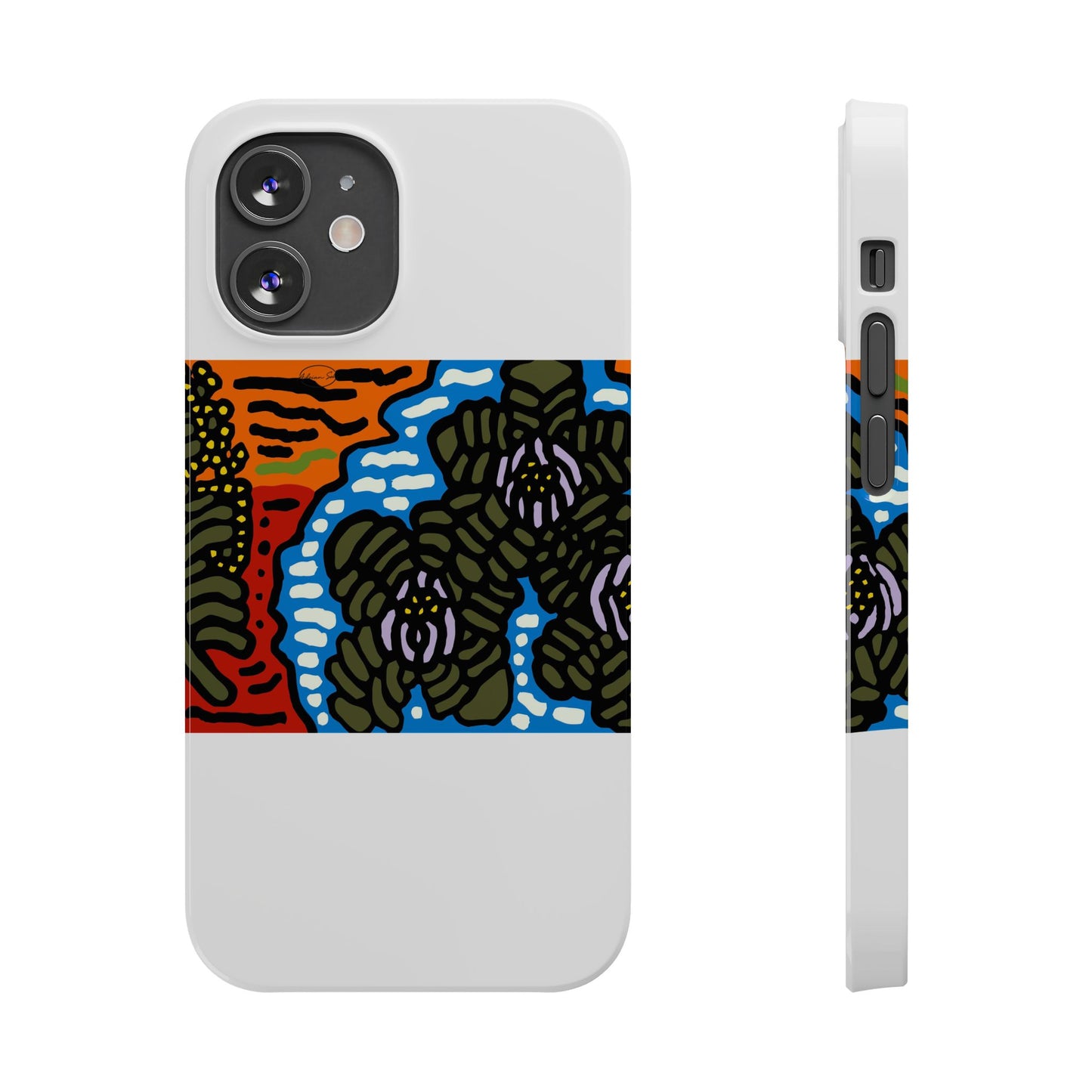 The Sri Lankan water lilies meets the Australian wattle Slim Phone Case