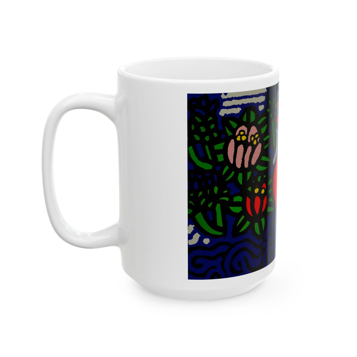 Breaking through the surface of a lotus pond Ceramic Mug