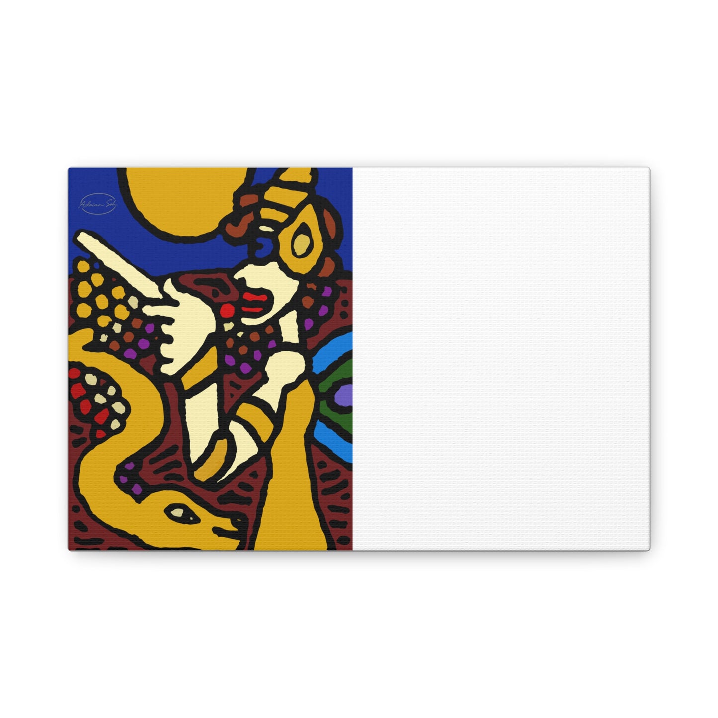 The golden snake being blessed by the fairy Canvas (Small)