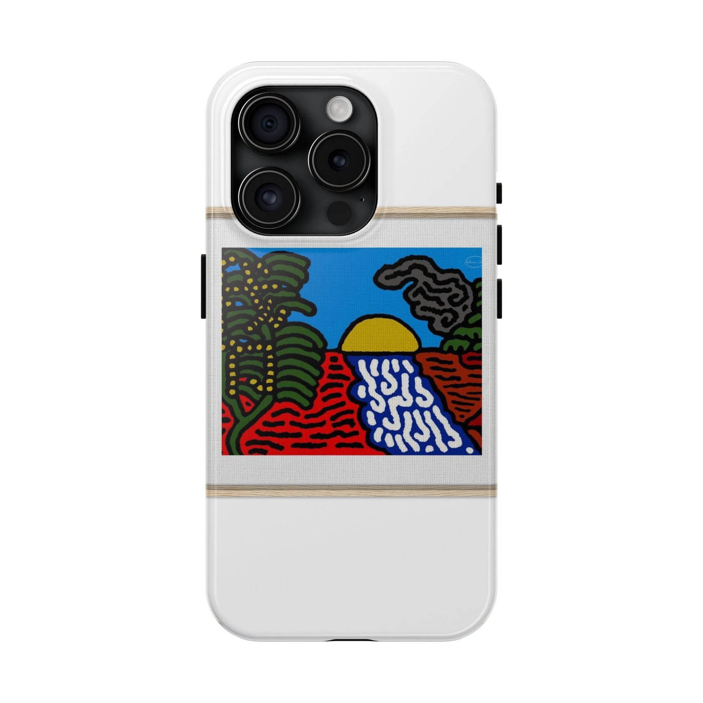 The river that joins the Australian wattle and Lebanese cedar tree in friendship Tough Phone Case