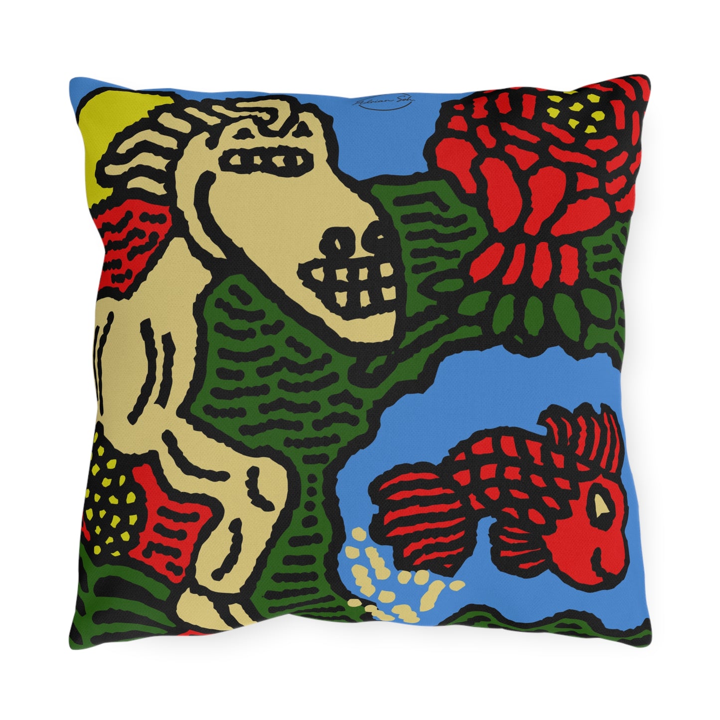 Galloping carefree through life — Outdoor Pillow