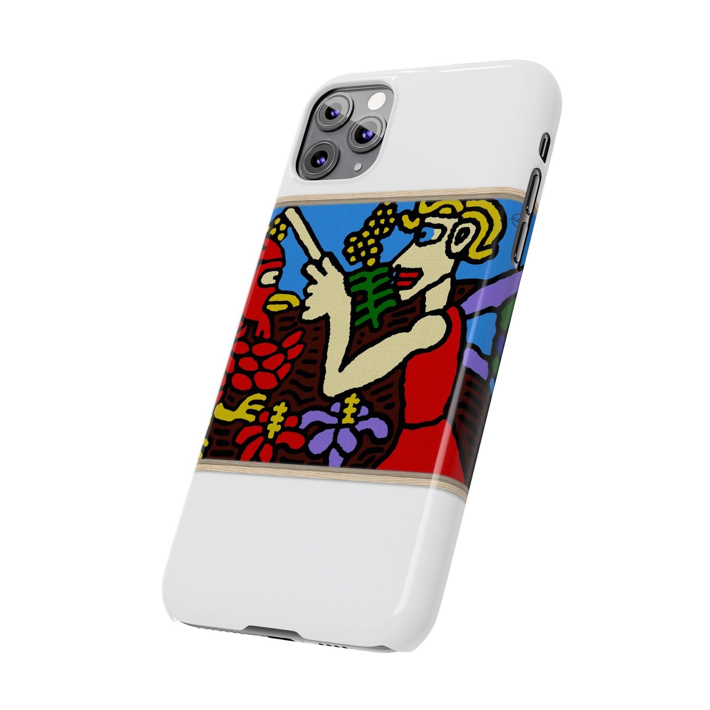 The hen gaining a blessing from a fairy Slim Phone Case