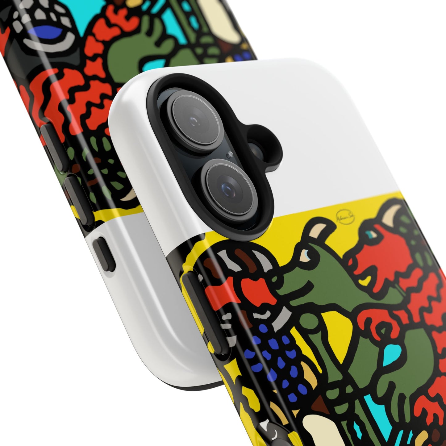 Two dragons enjoying a feast together Tough Phone Case