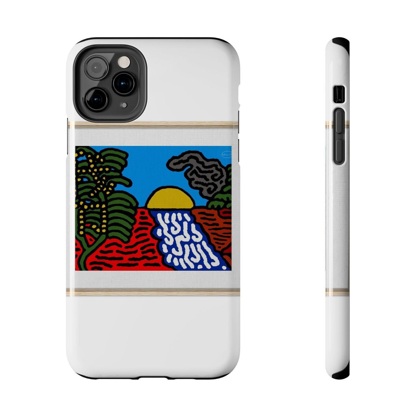 The river that joins the Australian wattle and Lebanese cedar tree in friendship Tough Phone Case