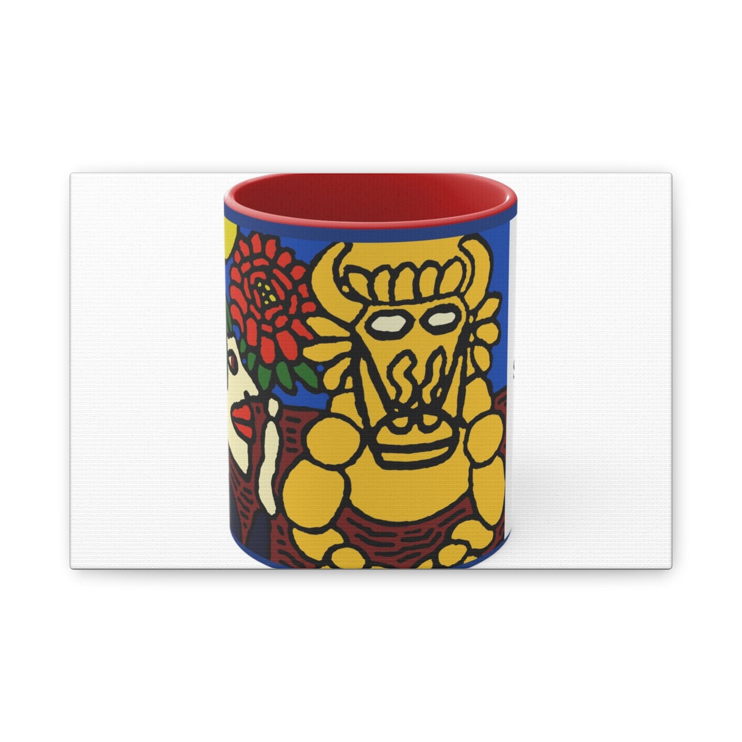 The warrior hailing the mighty golden dragon Canvas (Small)