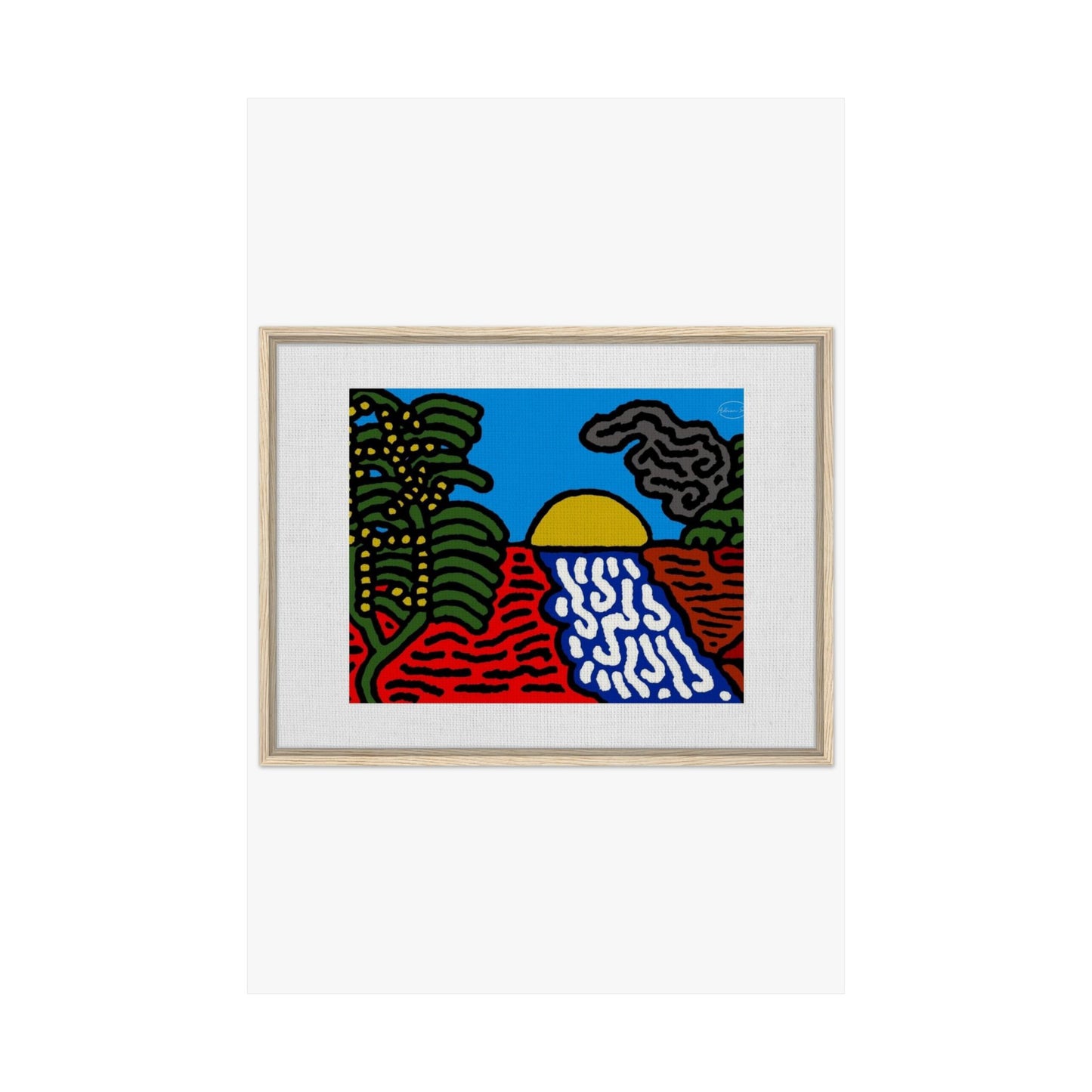 The river that joins the Australian wattle and Lebanese cedar tree in friendship Matte Poster Vertical (Large)